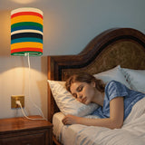 70s Retro Wall Sconces Set –  Smart LED, Stripes Rainbow