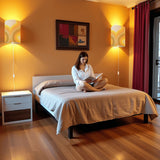 70s Retro Wall Sconces Set –  Smart LED, Yellow White