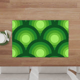 70s Green Midcentury Modern Placemats – Double Sided Retro Table Mats
