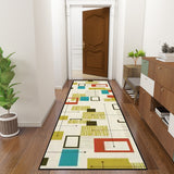 Atomic Style Midcentury Runner Rug – Retro 50s 60s Vintage Pattern
