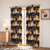 Retro Atomic Pattern Blackout Curtains: Mid-Century Modern Drapes