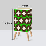 Scandi Retro Trash Can with Lid, Mid Century Modern Home Decor