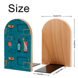 Size diagram of the Cocktail Icons bookend: 12 cm wide, 17 cm high, base 10 by 5 cm