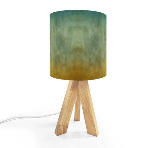 Retro Tripod Table Lamp – Ombré Earthy Tones Linen Shade Bedside Light