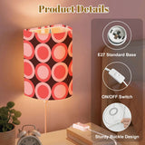 70s Retro Wall Sconces Set – Smart LED, Pink Brown Geometric Circles