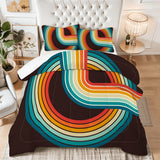 Retro 70s King Comforter Set – 3 Piece Microfiber Bedding