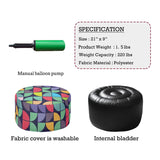 Retro Inflatable Footstool – 70s Midcentury Modern Ottoman