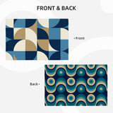 Midcentury Modern Placemats – Blue Retro Double Sided Heat Proof