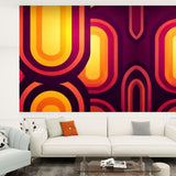 Vibrant Retro 70s Wall Decor – Midcentury Modern Peel & Stick Wallpaper