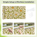 Mid-Century Floral Balcony Privacy Screen – Retro Weatherproof Railing Cover