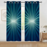 Retro Sunburst Blackout Curtains: Mid-Century Modern Thermal Panels
