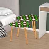 Triangle 60s Retro Tripod Nesting Table Set, Green Geometric