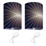 70s Retro Wall Sconces Set –  Smart LED, Sunburst Black