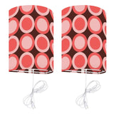 70s Retro Wall Sconces Set – Smart LED, Pink Brown Geometric Circles