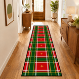 Red & Green Vintage Style Tartan Christmas Runner Rug 24" × 120"