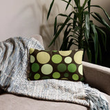 60s 70s RETRO POLKA DOTS Pillow Midcentury Design Brown Green Beige White - retro pillow