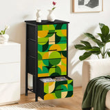 60s 70s Vintage Retro Dresser: Green Orange Black Midcentury Modern - One Size - retro dresser