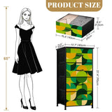 60s 70s Vintage Retro Dresser: Green Orange Black Midcentury Modern - One Size - retro dresser