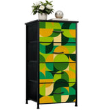 60s 70s Vintage Retro Dresser: Green Orange Black Midcentury Modern - One Size - retro dresser