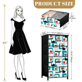 60s Atomic Cat Retro Dresser: Midcentury Modern Fabric Storage Cabinet - One Size - retro dresser