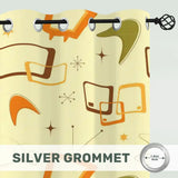 60s Atomic Pattern Grommet Blackout Panels: Midcentury Modern Curtains - retro ads