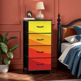 60s Atomic Retro Dresser: Midcentury Modern Steel Frame Fabric Storage Cabinet - One Size - retro dresser