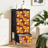60s Atomic Retro Dresser: Midcentury Modern Steel Frame Fabric Storage Cabinet - One Size - retro dresser