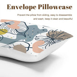 60s Floral Leaf Retro Comforter Set: Queen Size Microfiber Bedding - One Size - retro bedding