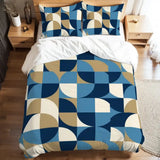 60s Geometric Retro Pattern Duvet Cover Set: Midcentury Modern Bedding - Bedding - retro
