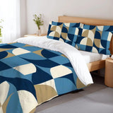 60s Geometric Retro Pattern Duvet Cover Set: Midcentury Modern Bedding - Bedding - retro