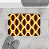 60s Honeycomb Pattern Bathroom Mat | Mid Century Retro Decor - retro bathroom