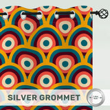 60s Midcentury Modern Grommet Curtains: Retro Blackout Drapes - retro curtains