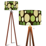 60s Polka Dots Plant Pot with Wooden Legs: Nordic Retro Midcentury - retro plant pot