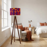 60s Psychedelic Retro Tripod Floor Lamp - Geometric Punchy Colors - retro floor lamps