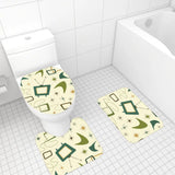 60s Retro Atomic Bathroom Rugs Set | Midcentury Modern Bathroom Decor - One Size - retro bathroom