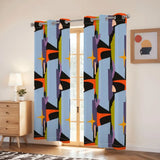60s Retro Design Grommet Curtains: Midcentury Modern Blackout Panels - retro curtains