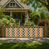 60s Retro Garden Privacy Screen – Waterproof Patio & Railing Cover - Retro Privacy Screen