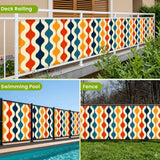 60s Retro Garden Privacy Screen – Waterproof Patio & Railing Cover - Retro Privacy Screen