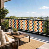 60s Retro Garden Privacy Screen – Waterproof Patio & Railing Cover - Retro Privacy Screen