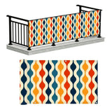 60s Retro Garden Privacy Screen – Waterproof Patio & Railing Cover - Retro Privacy Screen