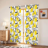 60s Retro Lemon Blackout Curtains: Mediterranean Midcentury Modern Drapes - retro curtains