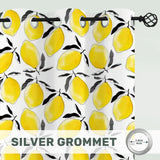60s Retro Lemon Blackout Curtains: Mediterranean Midcentury Modern Drapes - retro curtains