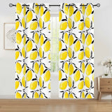 60s Retro Lemon Blackout Curtains: Mediterranean Midcentury Modern Drapes - 50’’x84’’x2pcs - retro curtains