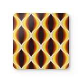 60s Retro Midcentury Coaster Set – Cork Back Drink Coasters (Set of 4) - retro coaster