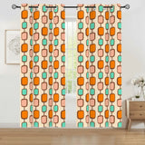 60s Retro Pattern Blackout Curtains - Midcentury Modern Home - 50’’x84’’x2pcs - retro curtains