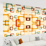 60s Retro Removable Wallpaper – Mid Century Modern Peel & Stick - 144’’x100’’ - retro wallpaper