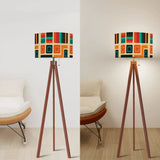 60s Retro Wooden Tripod Floor Lamp: Mid-Century Modern Smart LED & Linen Shade - retro floor lamps