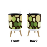 60s Polka Dots Plant Pot with Wooden Legs: Nordic Retro Midcentury