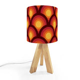 Orange Red Retro Midcentury Tripod Table Lamp – Smart LED Bedside Light