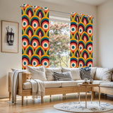 60s Midcentury Modern Grommet Curtains: Retro Blackout Drapes